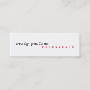Unique Simple Trendy Cute Plain Slim Consultant Mini Business Card