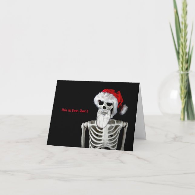 Unique Skeleton Santa Christmas Card (Front)