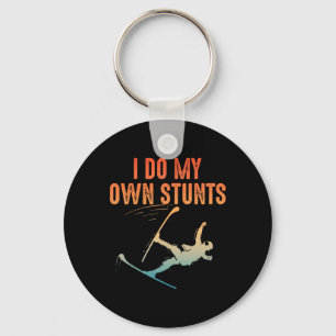 Unique Skiing Art For Men Women Kids Skier Mountai Key Ring