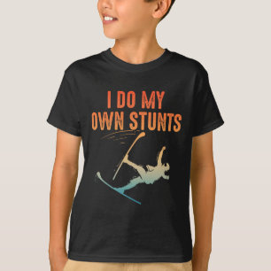 Unique Skiing Art For Men Women Kids Skier Mountai T-Shirt