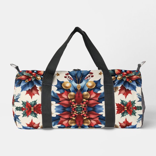 Unique Small Christmas Duffel Bag (Front)