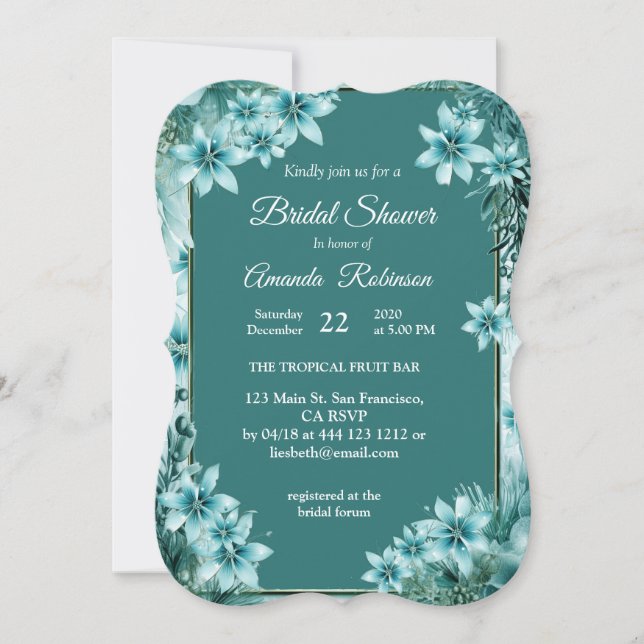 Unique snowflake Festive Season Invitation (Front)