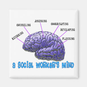 Unique Social Worker Gifts-A Social Worker's Mind Magnet