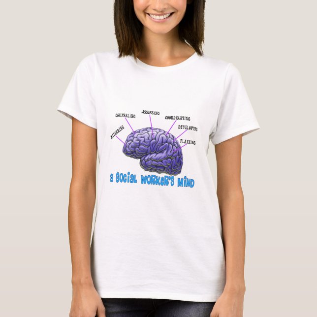 Unique Social Worker Gifts-A Social Worker's Mind T-Shirt (Front)