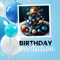 UNIQUE SOLAR SYSTEM THEME KIDS BIRTHDAY CAKE