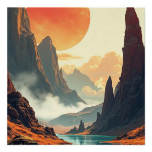 Unique Space Art for Home, Office, and Educational Poster