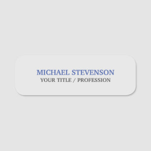 Unique Special Classical Blue Grey Name Tag