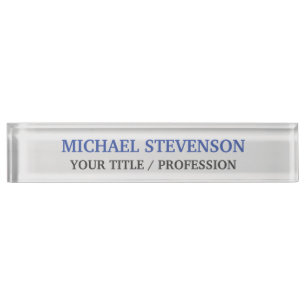 Unique Special Classical Blue Grey Nameplate