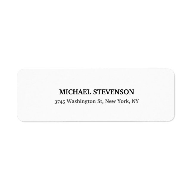 Unique Special Classical Return Address Label (Front)