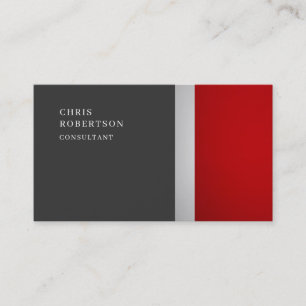 Unique Special Colourful Red Grey Trendy Business Card