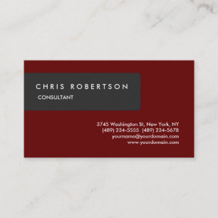 Unique Special Grey Dark Red Attractive Business Card