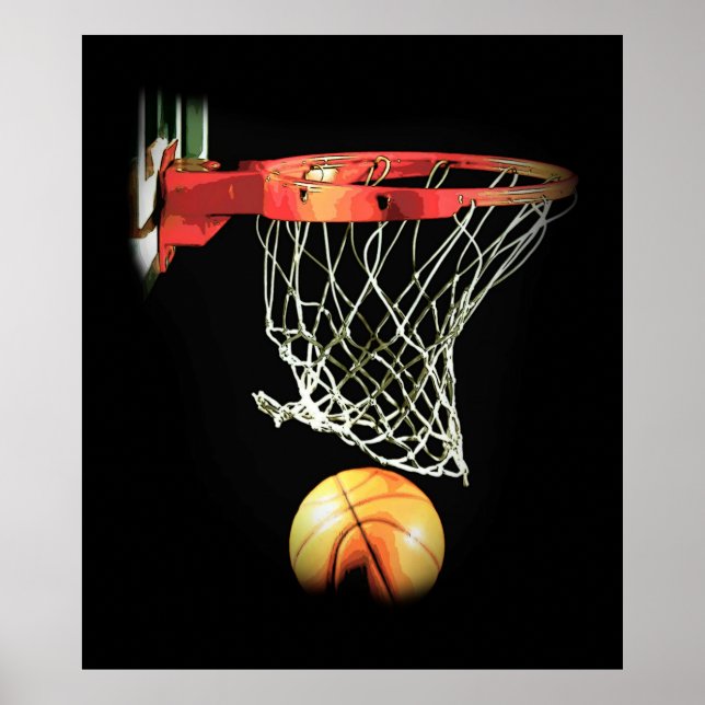 Unique Special Trendy Basketball Poster (Front)