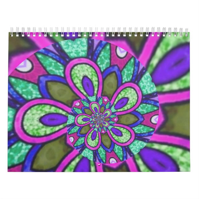 Unique Spiral  Mandala   Calendar (Cover)