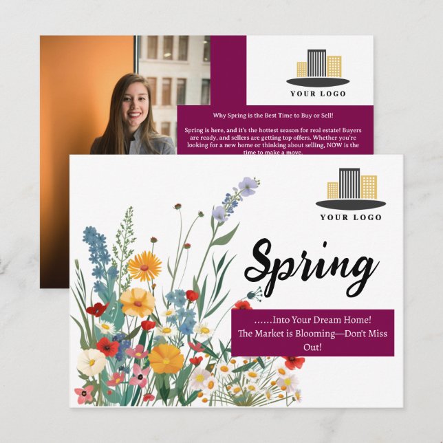 Unique Spring Real Estate  Postcard (Front/Back)