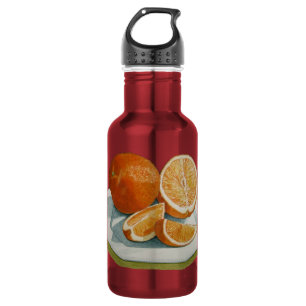 unique still life picture of orange slices 532 ml water bottle
