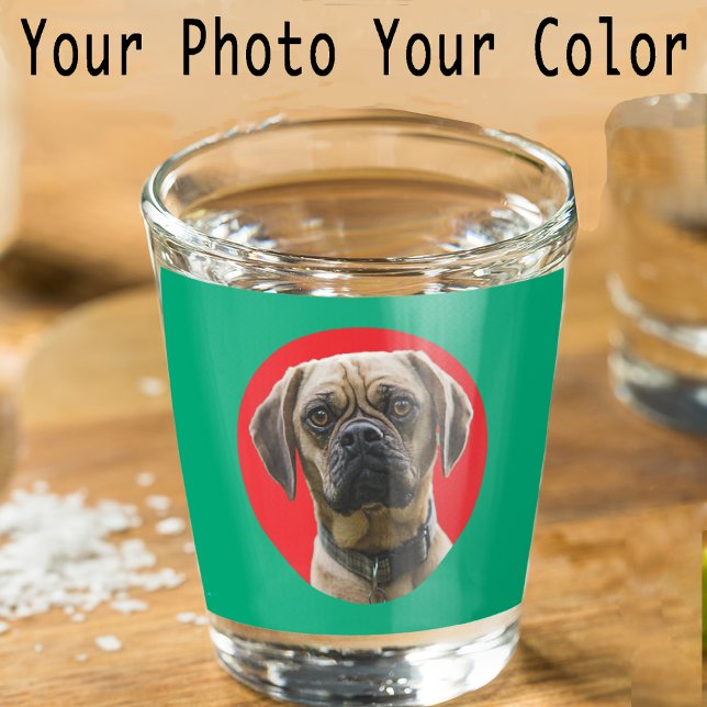 Unique Stocking Stuffer Pet Dog Lover Photo Gift Shot Glass (Creator Uploaded)