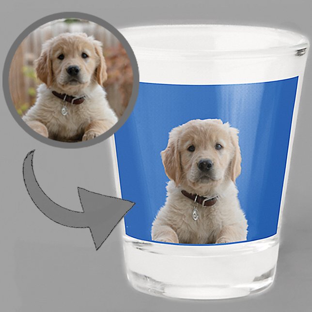 Unique Stocking Stuffer Pet Dog Lover Photo Gift Shot Glass (Creator Uploaded)