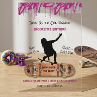 Unique Street Art Skater Girl Teen Birthday Party