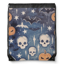 Unique style halloween bag skull bats stars nigth 
