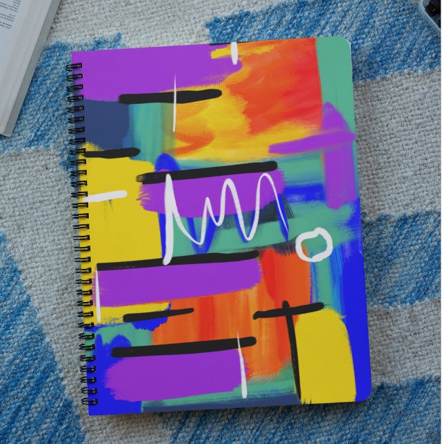 Unique Stylish Abstract Colourful Rainbow Artwork  Planner (Creator Uploaded)