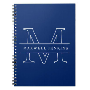 Unique Stylish Custom Notebook with Monogram & Nam