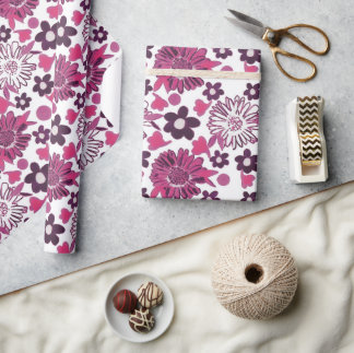 Unique Stylish Floral Vintage Pattern Wrapping Paper