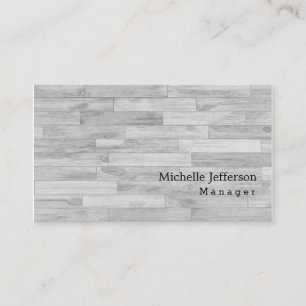 Unique Stylish Grey Parquet Business Card