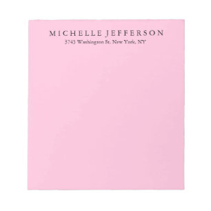 Unique Stylish Modern Elegant Pink Notepad