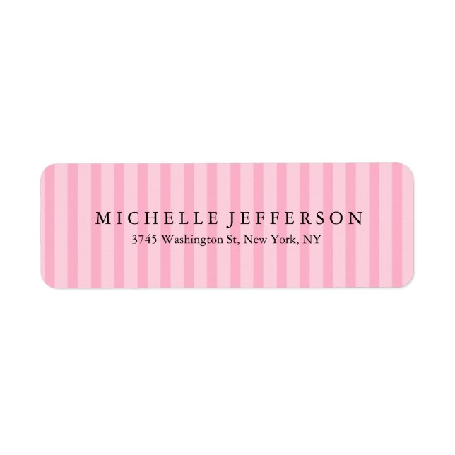 Unique Stylish Modern Elegant Pink Stripes (Front)