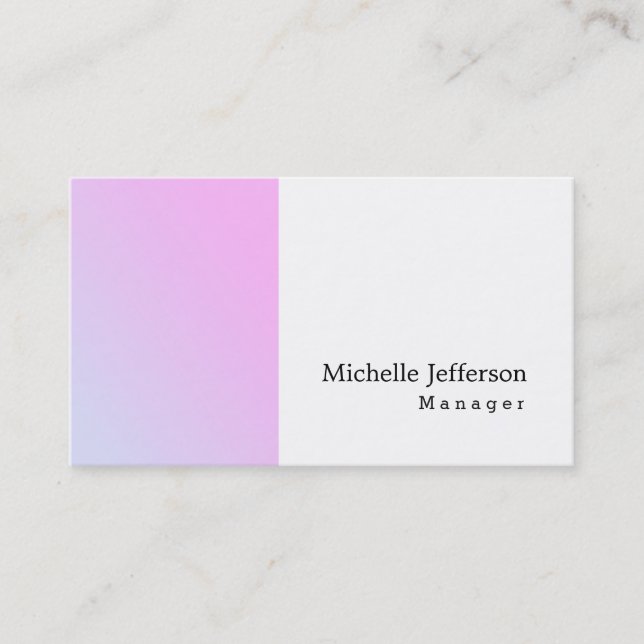 Unique Stylish Modern Plain Simple Business Card (Front)