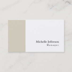 Unique Stylish Modern Plain Simple Minimalist Business Card