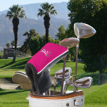 Unique Stylish Monogram Typography Hot Pink Golf Head Cover<br><div class="desc">It's all about you with this beautiful golf putter cover design that is an elegant stylish representation of your name and monogram. Classic serifs and a more ornate script typography combine in a balanced and symmetry. The three elements blend together with a sophisticated harmony and create your own personal branding...</div>