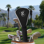 Unique Stylish Name and Monogram Typography Black Golf Head Cover<br><div class="desc">It's all about you with this beautiful golf head cover design that is an elegant stylish representation of your name and monogram. Classic serifs and a more ornate script typography combine in a balanced and symmetry. The three elements blend together with a sophisticated harmony and create your own personal branding...</div>