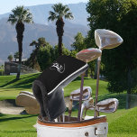 Unique Stylish Name and Monogram Typography Black Golf Head Cover<br><div class="desc">It's all about you with this beautiful luggage tag design that is an elegant stylish representation of your name and monogram. Classic serifs and a more ornate script typography combine in a balanced and symmetry. The three elements blend together with a sophisticated harmony and create your own personal branding logo....</div>