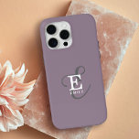 Unique Stylish Name and Monogram Typography Purple iPhone 15 Pro Max Case<br><div class="desc">Simple and feminine, this elegant stylish iPhone case has a representation of your name and monogram with classic serifs and a more ornate script typography in a balanced and symmetry. The three elements blend together with a sophisticated harmony and create your own personal branding logo. Shown here with a popular...</div>