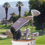 Unique Stylish Name and Monogram Typography Purple Golf Head Cover<br><div class="desc">It's all about you with this beautiful luggage tag design that is an elegant stylish representation of your name and monogram. Classic serifs and a more ornate script typography combine in a balanced and symmetry. The three elements blend together with a sophisticated harmony and create your own personal branding logo....</div>