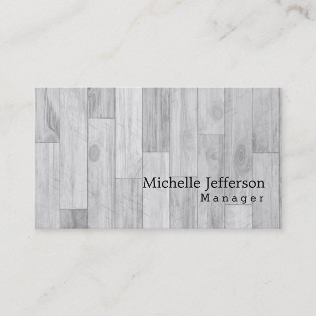 Unique Stylish Parquet Design Business Card (Front)