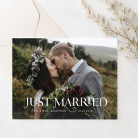 Unique Stylish Text and Photo | Just Married