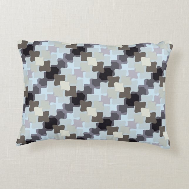 Unique Subdued Coloured Pattern Decorative Cushion (Back)