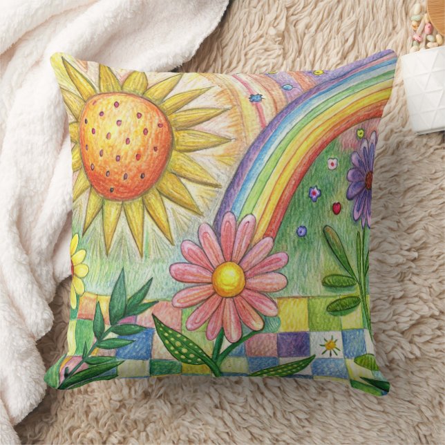 Unique summer beach design cushion pillow (Blanket)