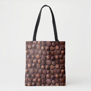 Unique Sweet Funny Brown Chocolate Dessert Tote Bag