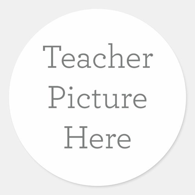 Unique Teacher Picture Sticker Gift (Front)