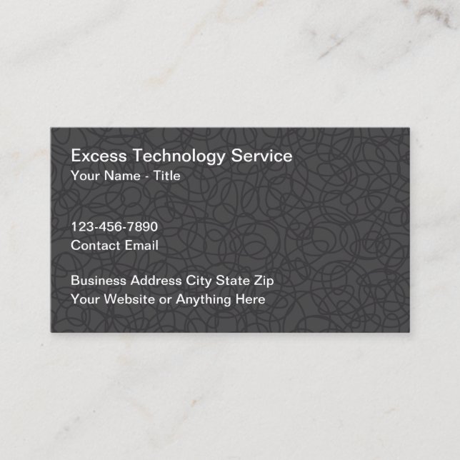 Unique Technology Business Cards New Design (Front)