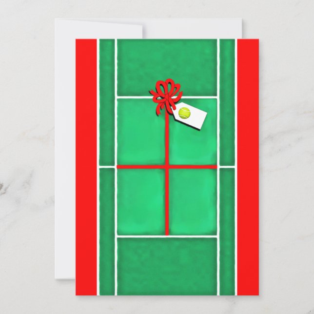 Unique Tennis Holiday Gift Cards (Front)