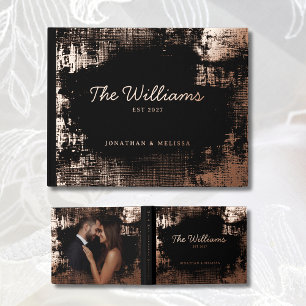 Unique Texture Guest Book Rose Gold Foil Guestbook