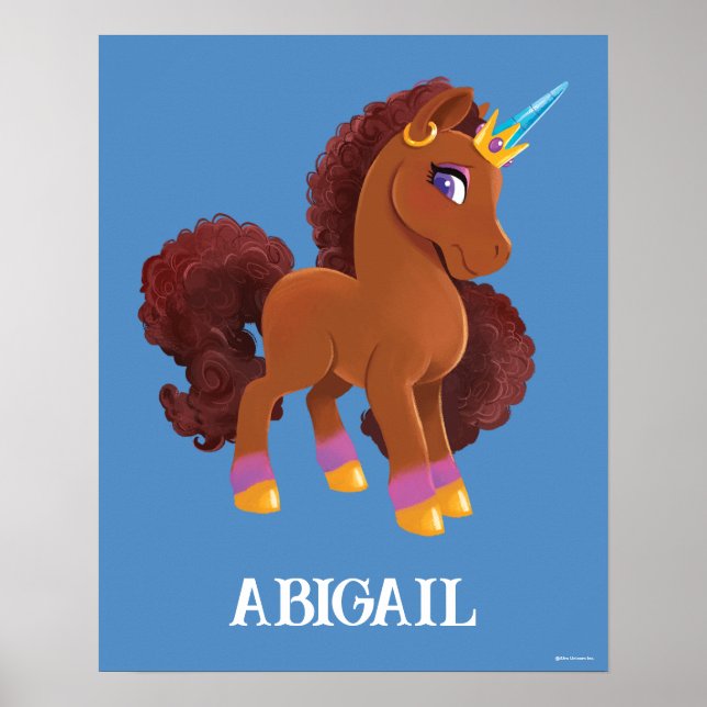 Unique the Unicorn Standing Proud Poster (Front)