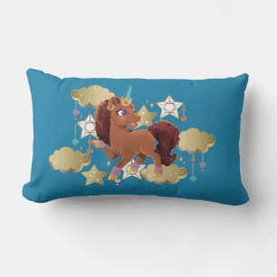 Unique the Unicorn Stars & Clouds Lumbar Cushion