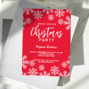 Unique Traditional Christmas Party  Invitation