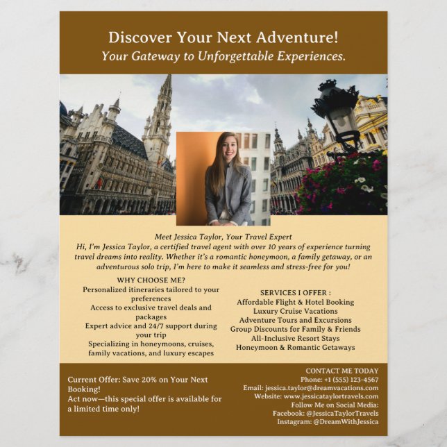 Unique Travel Agent  Flyer (Front)