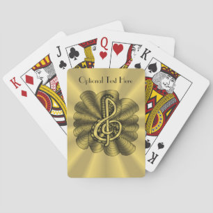 Unique Treble Clef Music Art Playing Cards